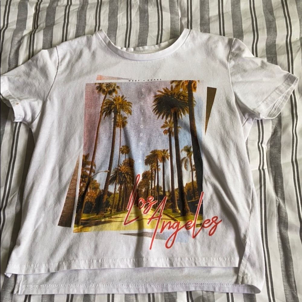 White Los Angeles half shirt